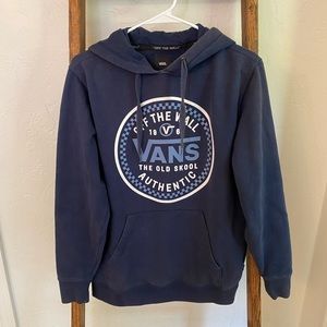 VANS mens navy hoodie, size XS